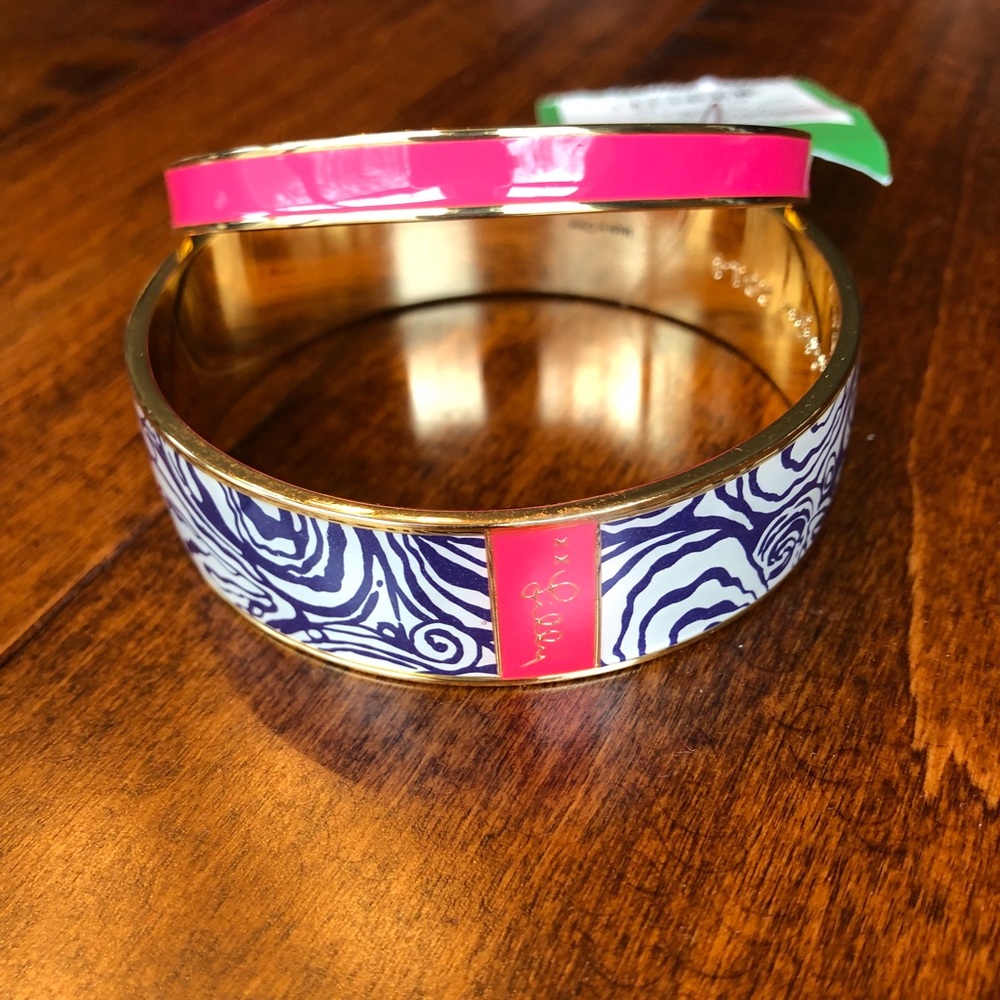 Lilly Pulitzer NWT Pink & Blue bangle bracelet se